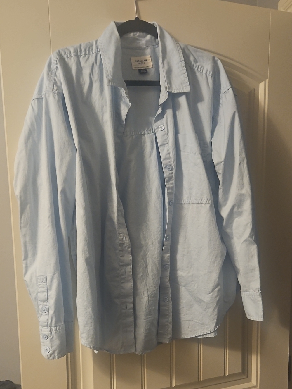 American Eagle Outfitters Light Blue Women's Button-Down Shirt